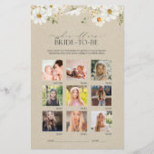 Elegant rustieke Waterverf Daisy Vrijgezellenfeest (Voorkant)