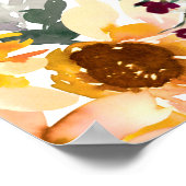 Elegant Rustieke Zonnebloem Huwelijksbar Menu Bord Poster (Hoek)