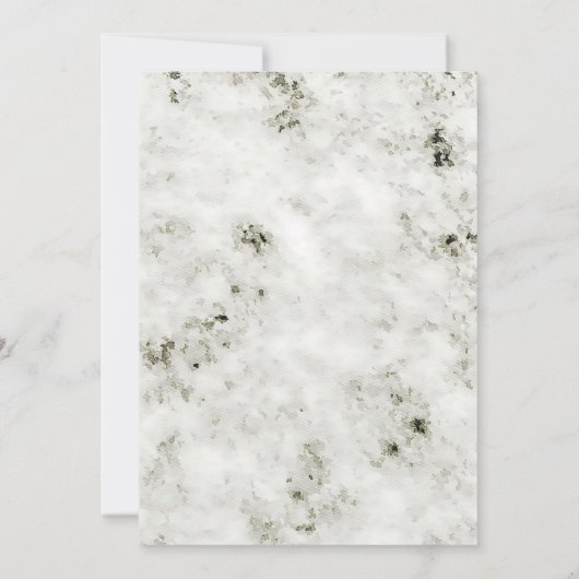 Elegant Rustieke Zwart-Wit Bloemen Bruiloft Kaart (Achterkant)