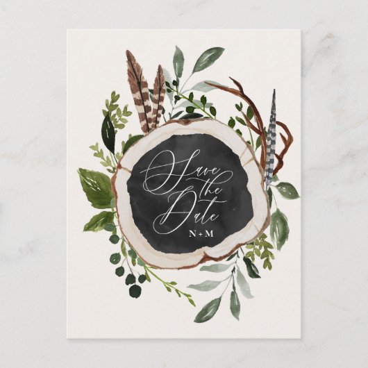 Elegant rustige boerderijherdenbruiloft aankondigingskaart (Voorkant)