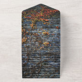 Elegant rustige botanische herfst rozen florale br all in one uitnodiging (Buitenkant)