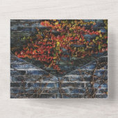 Elegant rustige botanische herfst rozen florale br all in one uitnodiging (Achterkant)