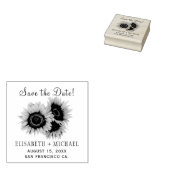 Elegant rustige bruinzonnebloem bruiloft behalve d rubberstempel (Gestempeld)