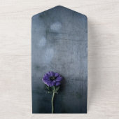 Elegant rustige floral All in One Wedding Invite Uitnodiging (Buitenkant)