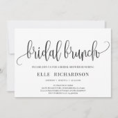 Elegant rustige kalligrafie met bridale brunch kaart (Voorkant)