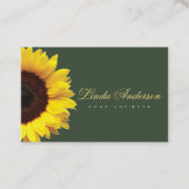 Elegant Rustige zonnebloemen Eucalyptus Business C Visitekaartje (Voorkant)