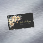 Elegant Rustige zonnebloemen Eucalyptus Magnetisch Visitekaartje (Voorbeeld)