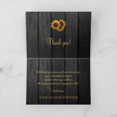 Elegant rustige zonnebloemfotobruiloft bedankt (Binnen)