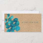 Elegant Rustisch Eucalyptus Leaves Cadeaucertifica (Voorkant)