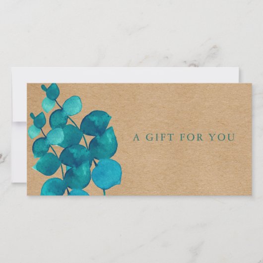 Elegant Rustisch Eucalyptus Leaves Cadeaucertifica (Voorkant)