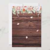 Elegant & Rustisch hout en pekelhout Opslaan datum Save The Date (Achterkant)