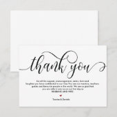 Elegant Rustisch trouwkaarten Bedankt ontwerp v1 Kaart (Voorkant / Achterkant)