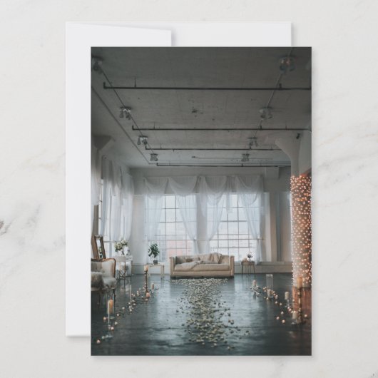 Elegant rustisch trouwthema herfst floral Wedding  Kaart (Achterkant)