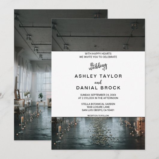 Elegant rustisch trouwthema herfst floral Wedding  Kaart (Voorkant / Achterkant)