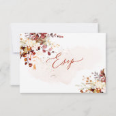 Elegant Rustische Herfst Eucalyptus, Mal RSVP Kaart (Achterkant)