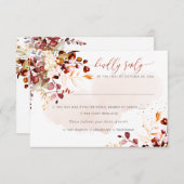 Elegant Rustische Herfst Eucalyptus, Mal RSVP Kaart (Voorkant / Achterkant)