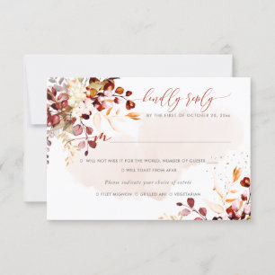 Elegant Rustische Herfst Eucalyptus, Mal RSVP Kaart