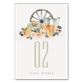 Elegant Rustische Herfst Pumpkin Leafy Floral Whee Kaart (Voorkant)