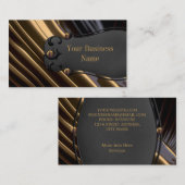 Elegant Rusty liquid gold black silmetalen look Visitekaartje (Voorkant / Achterkant)