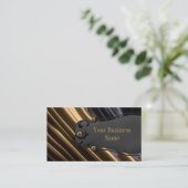 Elegant Rusty liquid gold black silmetalen look Visitekaartje (Staand voorkant)