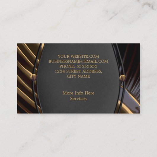 Elegant Rusty liquid gold black silmetalen look Visitekaartje (Achterkant)