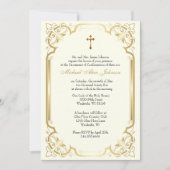 Elegant Sacrament Bevestiging Duif Lilies Kaart (Voorkant)