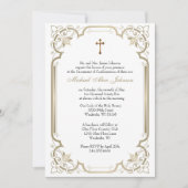 Elegant Sacrament Bevestiging Duif Witte Lelie Kaart (Voorkant)