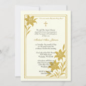 Elegant sacrament van de gouden lelies kaart (Voorkant)