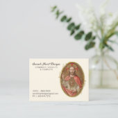Elegant Sacred Heart Jesus Religieuze Visitekaartje (Staand voorkant)