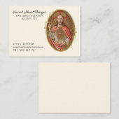 Elegant Sacred Heart Jesus Religieuze Visitekaartje (Voorkant / Achterkant)