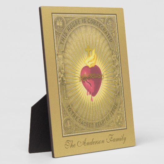 ELEGANT SACRED HEART VAN JESUS CONSECRATION PRAYER FOTOPLAAT (Zijkant)