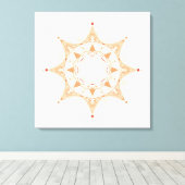 Elegant Sacred Mandala Art | Boho Spiritual Canvas Afdruk (Insitu (Houten vloer))