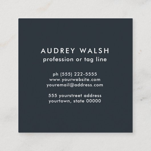 Elegant Safari Animal Skin Leopard spot Girly Vierkante Visitekaartje (Achterkant)