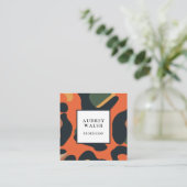 Elegant Safari Animal Skin Leopard spot Girly Vierkante Visitekaartje (Staand voorkant)