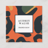 Elegant Safari Animal Skin Leopard spot Girly Vierkante Visitekaartje (Voorkant)