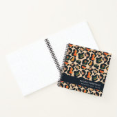 Elegant Safari Animal Skin Leopard spot MONOGRAM Notitieboek (Binnen)