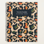 Elegant Safari Animal Skin Leopard spot Planner<br><div class="desc">Modern digitaal afbeelding van de luipaardehuid in een elegant warm aardpalet van zwart, oranje, geel, groen en beige. Zwarte strepe bedekking.met volledig aanpasbare tekst in witte klassieke doopvont. De wervelkolom is zwart met vetgedrukt wit lettertype. Koel, vrouwelijk en elegant, beschikbaar voor veel producten. Neem voor hulp of aangepaste aanvraag contact...</div>