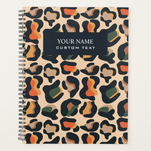Elegant Safari Animal Skin Leopard spot Planner (Voorkant)