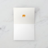 Elegant Safari Animals Baby shower bedankkaart (Binnen)