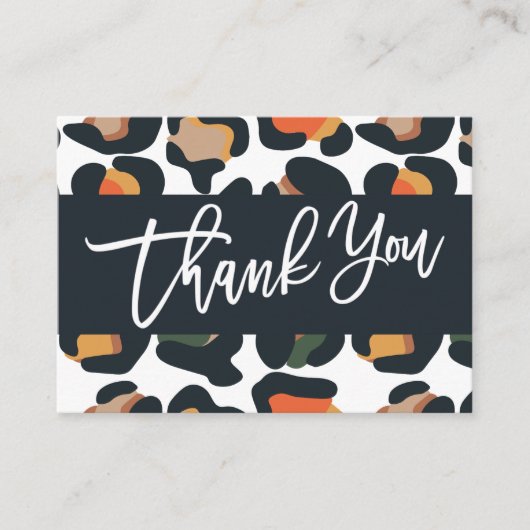 Elegant Safari Bedankt voor je aankoop Informatiekaartje (Voorkant)