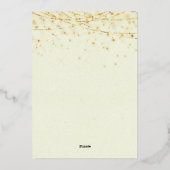 Elegant Safari Gold Ornament-kerstfeest Folie Uitnodiging (Achterkant)