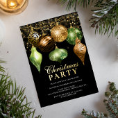 Elegant Safari Gold Ornament-kerstfeest Folie Uitnodiging