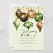 Elegant Safari Gold Ornament-kerstfeest Kaart (Voorkant)