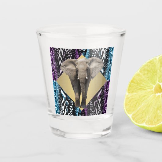 Elegant Safari met Elephant Shot Glas (Voorkant)