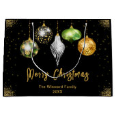 Elegant Safari Theme Ornament Christmas Groot Cadeauzakje (Voorkant)