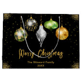 Elegant Safari Theme Ornament Christmas Groot Cadeauzakje (Achterkant)