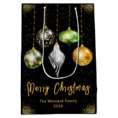 Elegant Safari Theme Ornament Christmas Medium Cadeauzakje (Achterkant)