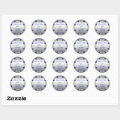 Elegant saffier en diamanten 45e Jubileum Ronde Sticker (Vel)