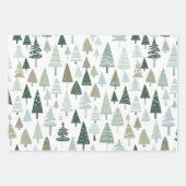 Elegant Saga groen kerstbomen patroon Inpakpapier Vel (Voorkant 3)