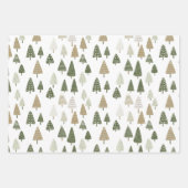 Elegant Saga groen kerstbomen patroon Inpakpapier Vel (Voorkant 2)